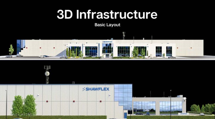 Infrastructure, modeling texturing and rendering in 3D by Dante Art Studio Calgary