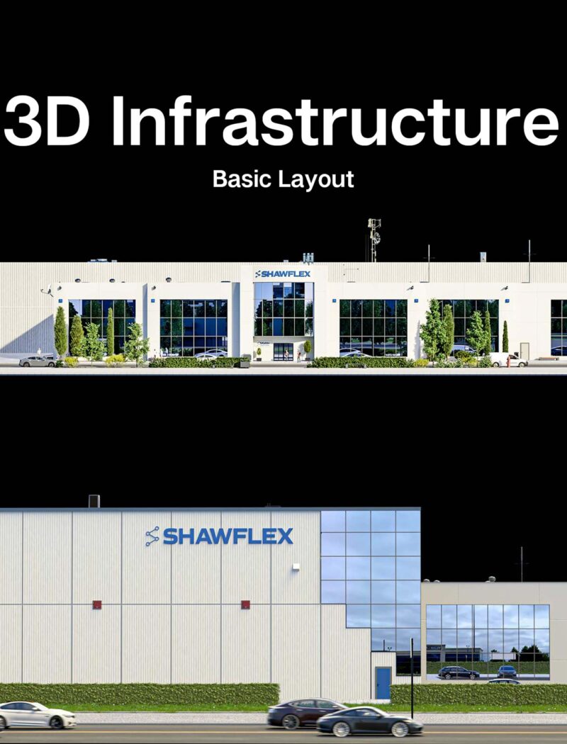 Infrastructure, modeling texturing and rendering in 3D by Dante Art Studio Calgary