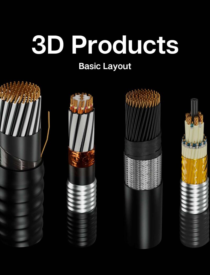 Product visualization. Nuclear power plant cables. Modeling and Rendering by Dante Art Studio Calgary.